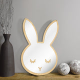 Lapin endormi yeux maquillage miroir bébé enfants chambre pépinière mur décor mignon Animal dormir lapin bois et acrylique sécurité mur miroir