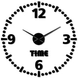 Sans cadre grand miroir acrylique horloge murale autocollant Art mural de luxe décor à la maison 3D bricolage géant horloge murale Kit silencieux mouvement de balayage