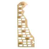 Delaware vin liège mur affichage carte Delaware bois découpe en forme de liège décor à la maison carte personnalisée bois carte cadeau pour nouvelle maison