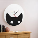 Peeping chat Cuties pépinière et chambre d'enfant Animal horloge murale drôle fou chat dame horloge murale Cheeky chaton décoratif montre murale