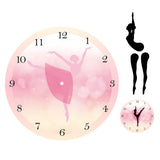 Fille chambre décor Ballet fille princesse rose horloge murale bébé fille danse horloge murale ballerine mobile jambe danse horloge montre