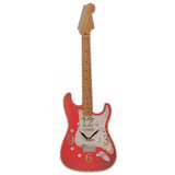Rock n Roll guitare électrique horloge murale guitariste Studio chambre décoration murale suspendue Art mural plomb guitare musicale moderne horloge murale