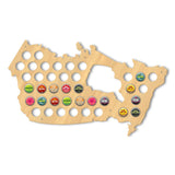 Canada bière casquette carte Pub Bar en bois mur signe bière bouteille bouchon présentoir patriotique Canada carte homme Cave bière amoureux cadeau