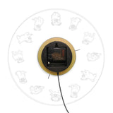 Carlin vie horloge murale dessin animé carlins LED néon signe éclairé acrylique horloge murale grand carlin amant cadeau Cool salon décor intérieur