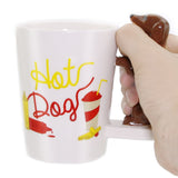 1 pièce 3D teckel saucisse chien tasse Unique saucisse Hot Dog drôle restauration rapide Bassotto chiot lait thé tasses à café