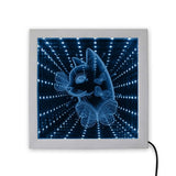 Chat avec papillon LED à couleur changeante Infinity miroir cadre chat amant cadeau chat Portrait envoûtant Illusion salon décor