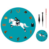 Ensemble d'équipement de Sport équestre horloge murale moderne équipement d'équitation accessoires de sellerie montre murale equitation cheval amoureux cadeaux