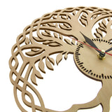 Horloge murale moderne géométrie sacrée fait main chef d'oeuvre rustique bois arbre de vie horloge murale arbre infini décor maison Zen