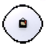 Pixel horloge 8 bits Style rétro Pixel horloge murale noir et blanc Jaggy vieux Pixels pixélisé analogique décor à la maison cadeau pour Geeks