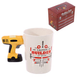 1 pièce perceuse électrique tasse nouveauté en forme de poignée en céramique outil tasse cadeaux pour papa outil tasse Garage décor, menuiserie outils constructeurs