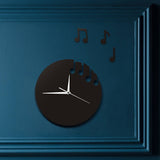 Notes de musique flottantes Art mural Notes de musique volées de l'horloge feuille de musique moderne horloge murale musiciens Rock n Roll cadeau artisanal