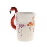 1 pièce Flamingo tasse à café Tropical Flamingo tasse la flamboyante en céramique rose flamant en forme de poignée Cermica tasses à café