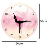 Fille chambre décor Ballet fille princesse rose horloge murale bébé fille danse horloge murale ballerine mobile jambe danse horloge montre
