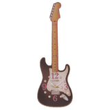 Rock n Roll guitare électrique horloge murale guitariste Studio chambre décoration murale suspendue Art mural plomb guitare musicale moderne horloge murale